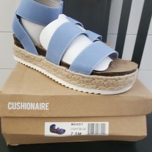 New in box, baby blue sandals size 8